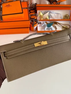 Alternative view of HERMES Top Handle Bags Epsom Leather (Brown-Gold) 31CM H00202608091094