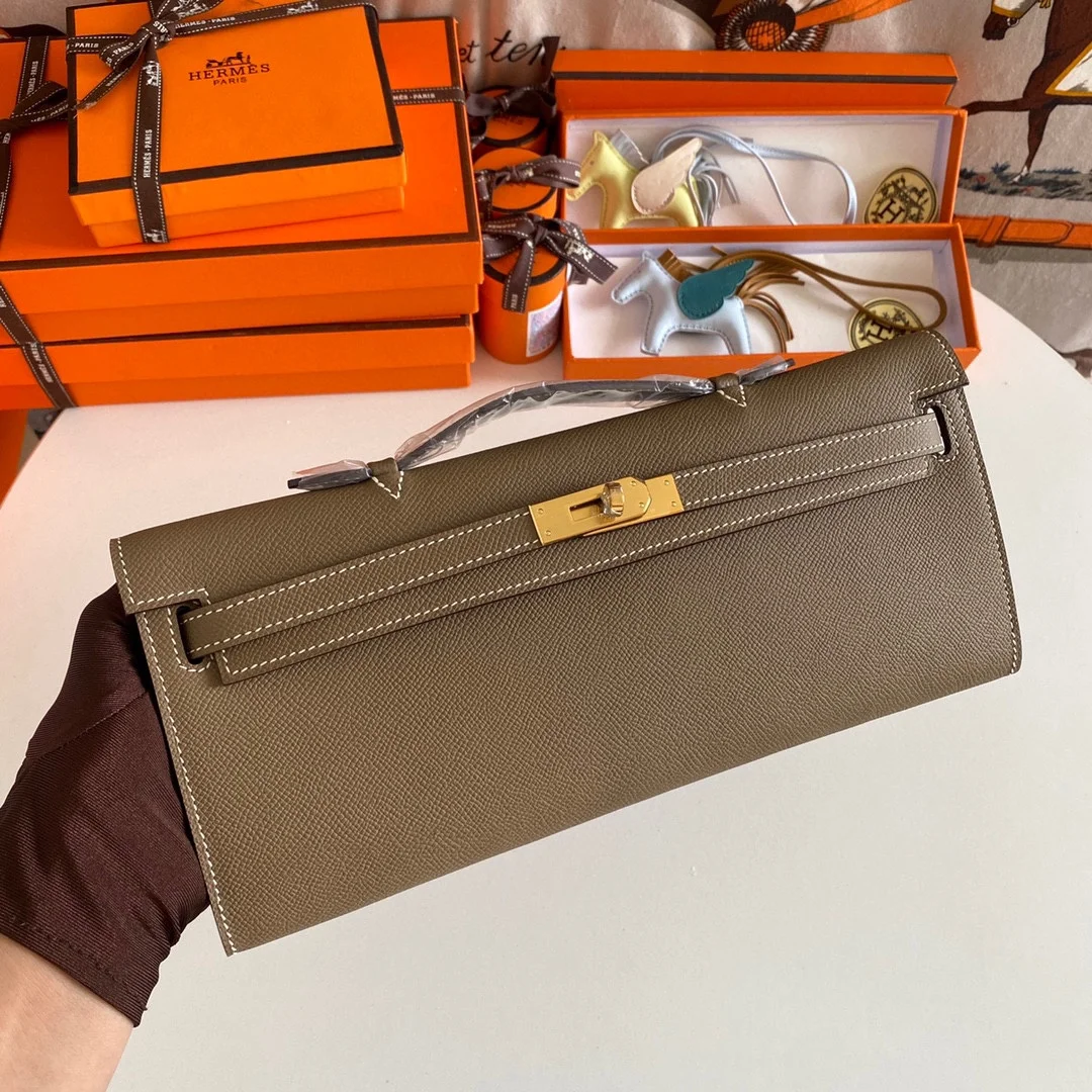 HERMES Top Handle Bags Epsom Leather (Brown-Gold) 31CM H00202608091094 - Image 2