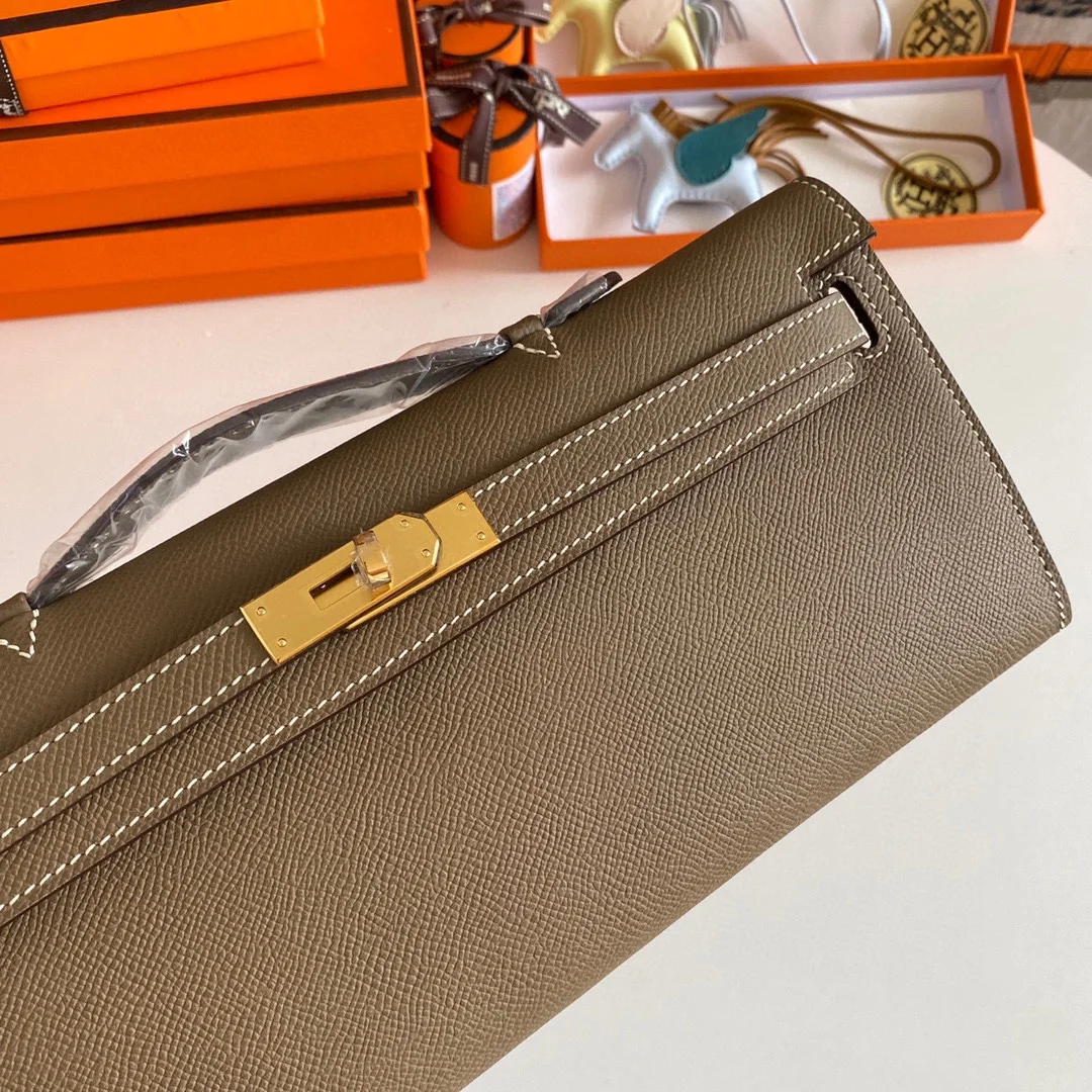 HERMES Top Handle Bags Epsom Leather (Brown-Gold) 31CM H00202608091094 - Image 5