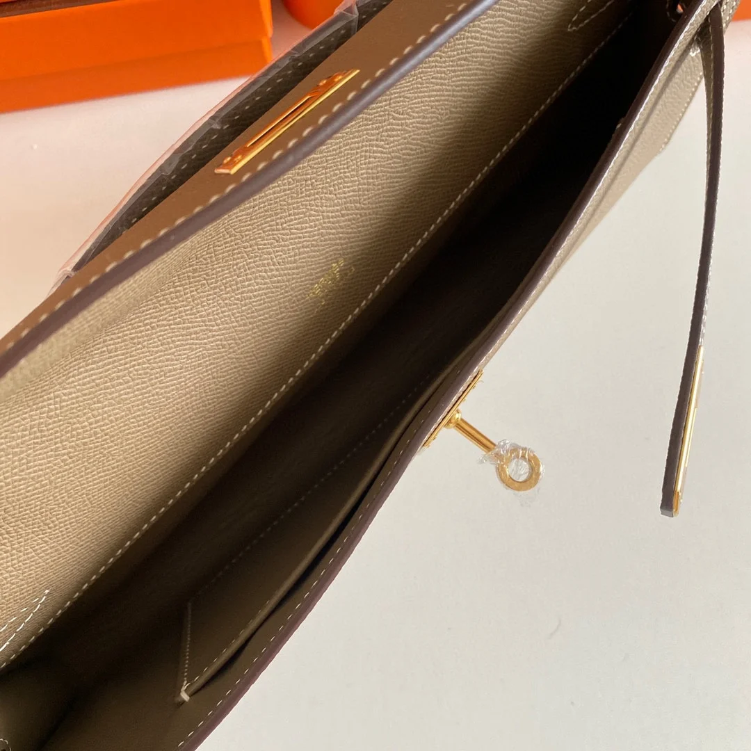 HERMES Top Handle Bags Epsom Leather (Brown-Gold) 31CM H00202608091094 - Image 7