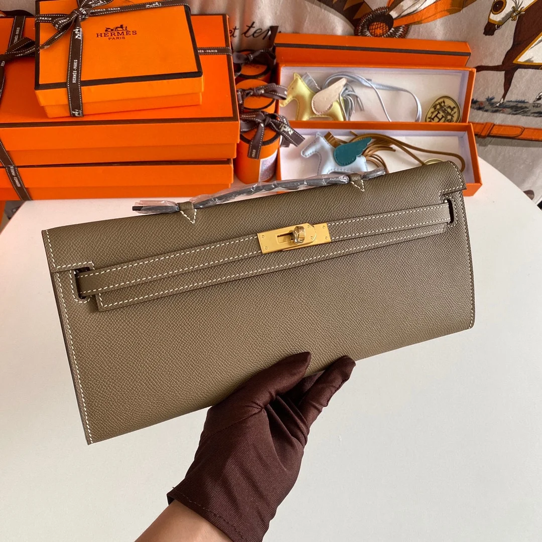 HERMES Top Handle Bags Epsom Leather (Brown-Gold) 31CM H00202608091094 - Image 8