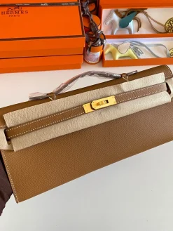 HERMES Top Handle Bags Epsom Leather (Brown-Gold) 31CM H00202608091095