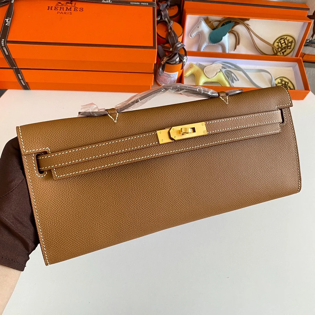 HERMES Top Handle Bags Epsom Leather (Brown-Gold) 31CM H00202608091095 - Image 2