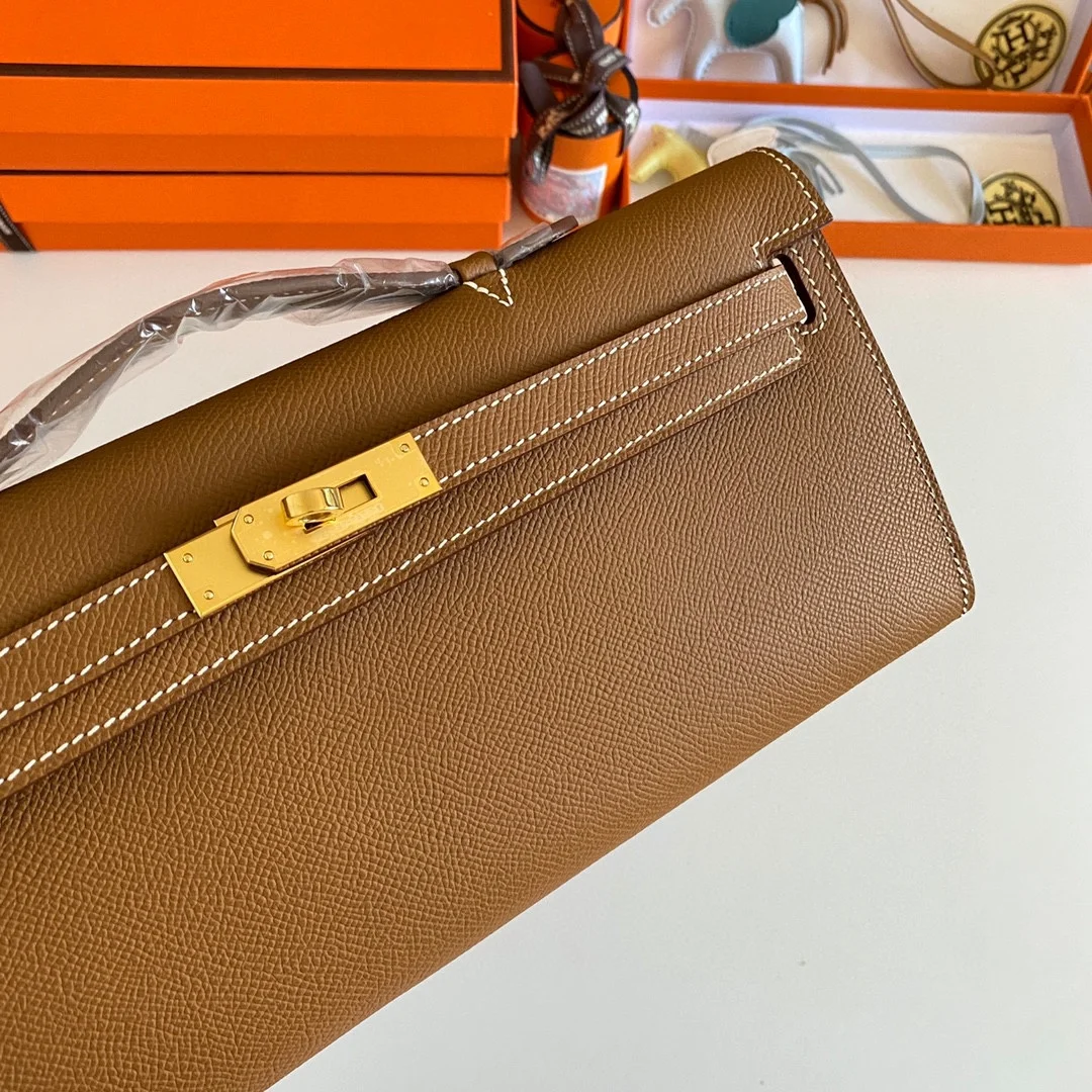 HERMES Top Handle Bags Epsom Leather (Brown-Gold) 31CM H00202608091095 - Image 5