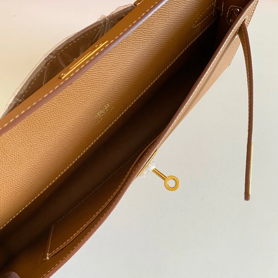 HERMES Top Handle Bags Epsom Leather (Brown-Gold) 31CM H00202608091095 - Image 7