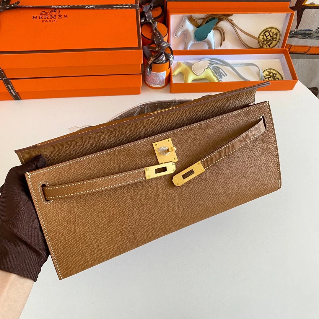 HERMES Top Handle Bags Epsom Leather (Brown-Gold) 31CM H00202608091095 - Image 8