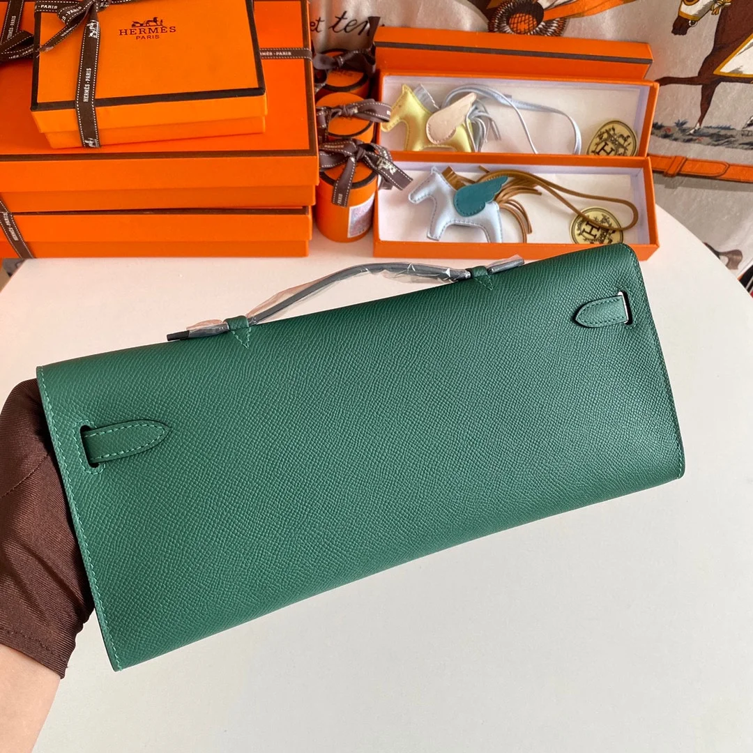 HERMES Top Handle Bags Epsom Leather (Green-Gold) 31CM H00202608091092 - Image 3