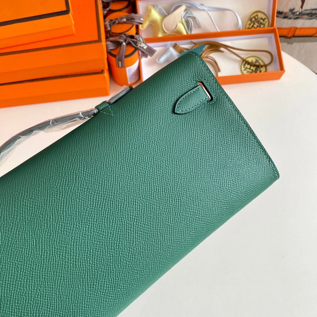 HERMES Top Handle Bags Epsom Leather (Green-Gold) 31CM H00202608091092 - Image 4