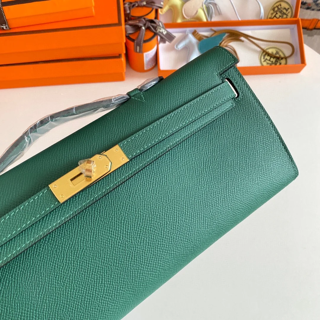 HERMES Top Handle Bags Epsom Leather (Green-Gold) 31CM H00202608091092 - Image 5