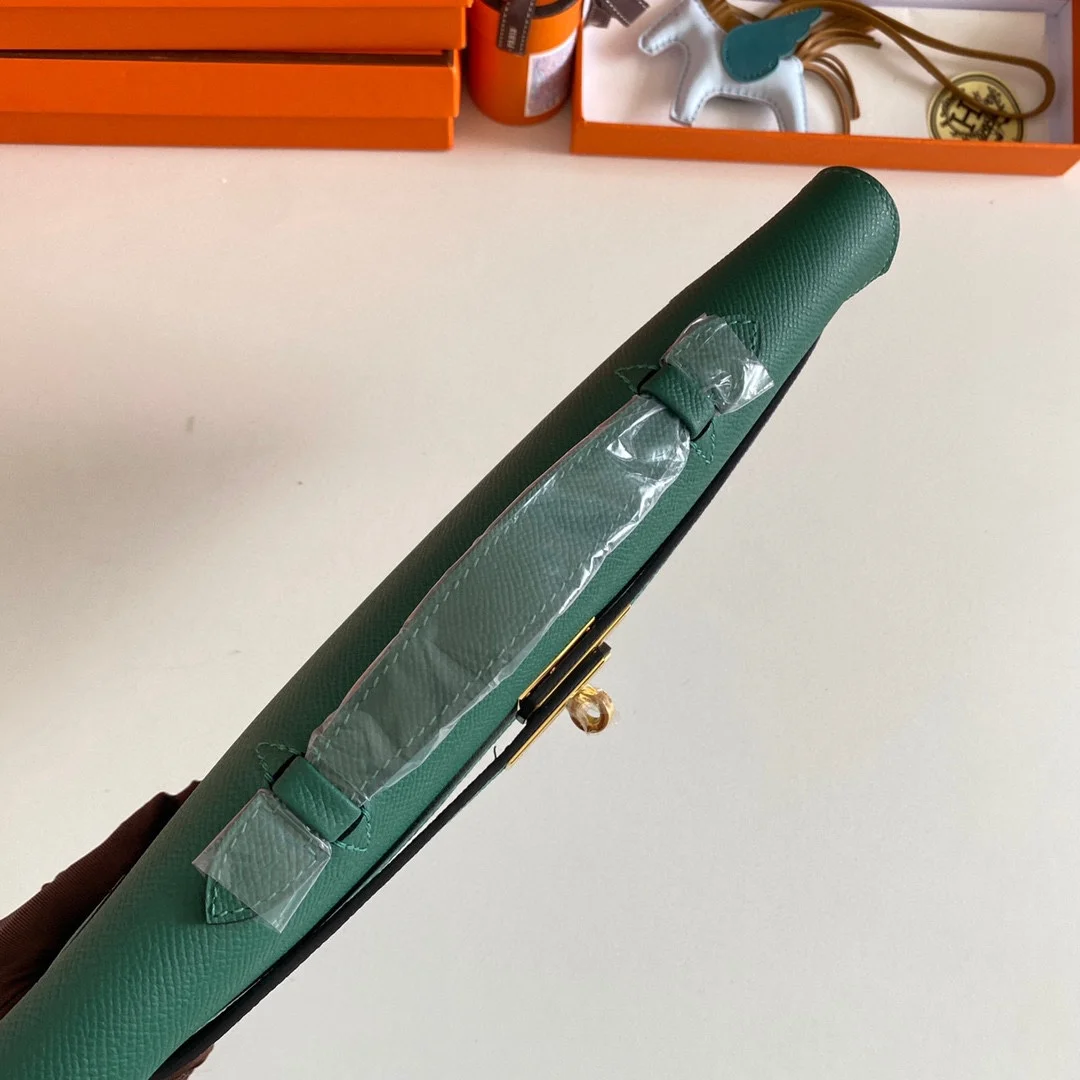 HERMES Top Handle Bags Epsom Leather (Green-Gold) 31CM H00202608091092 - Image 6
