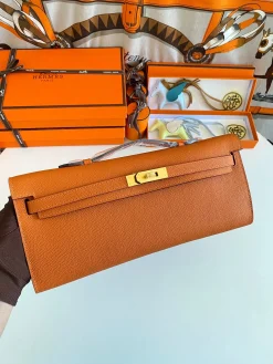 Alternative view of HERMES Top Handle Bags Epsom Leather (Orange-Gold) 31CM H00202608091089