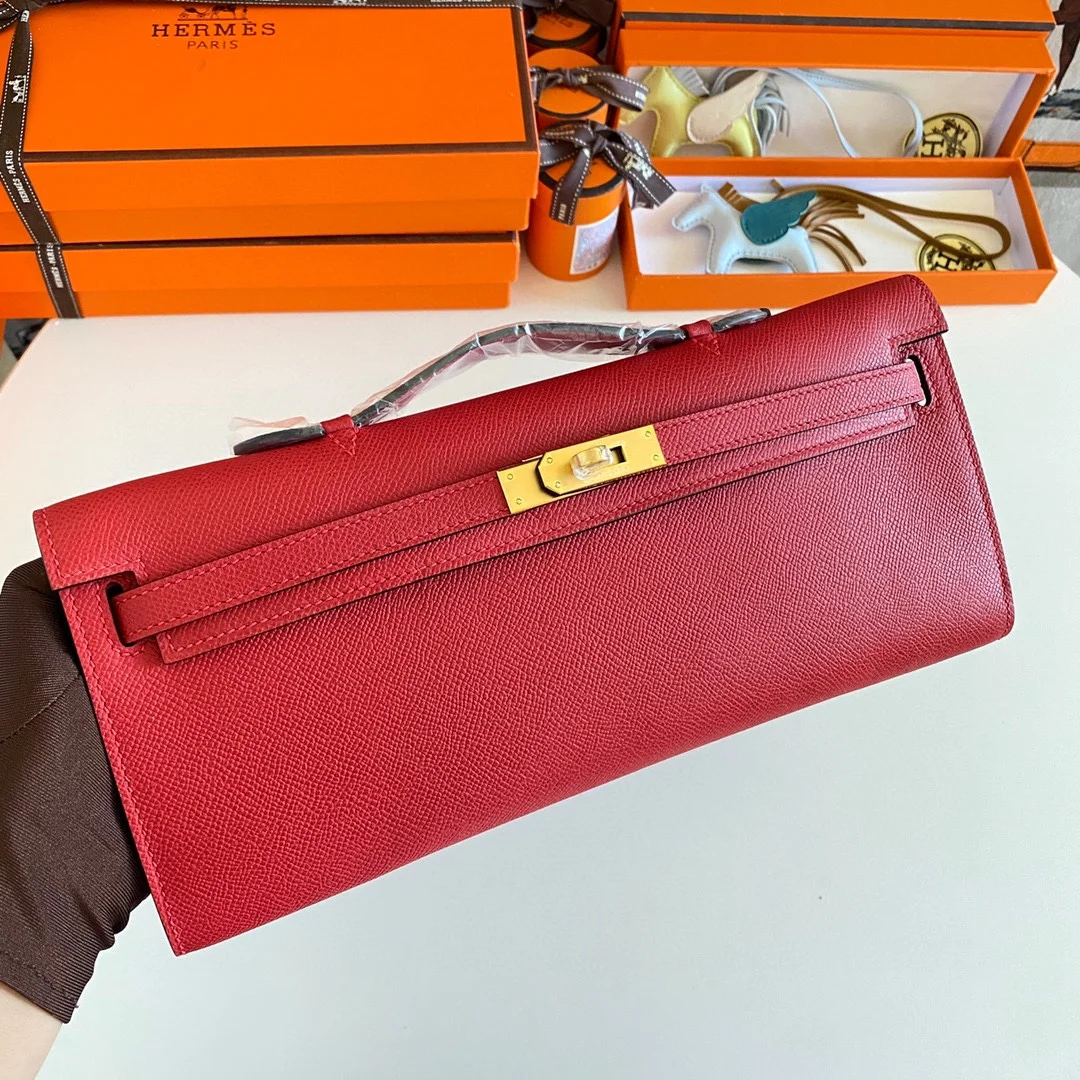 HERMES Top Handle Bags Epsom Leather (Red-Beige) 31CM H00202608091083 - Image 2