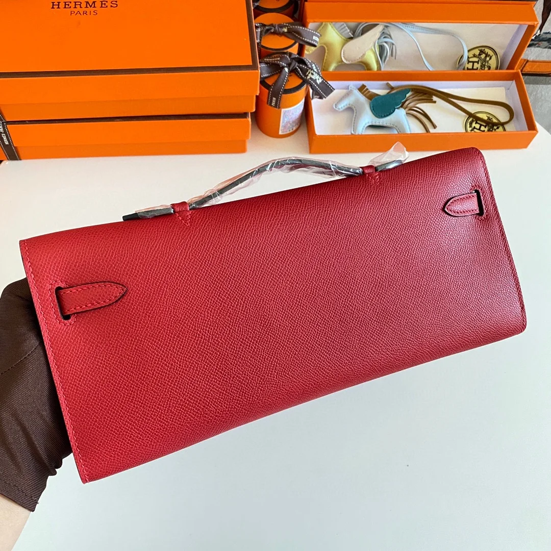 HERMES Top Handle Bags Epsom Leather (Red-Beige) 31CM H00202608091083 - Image 3