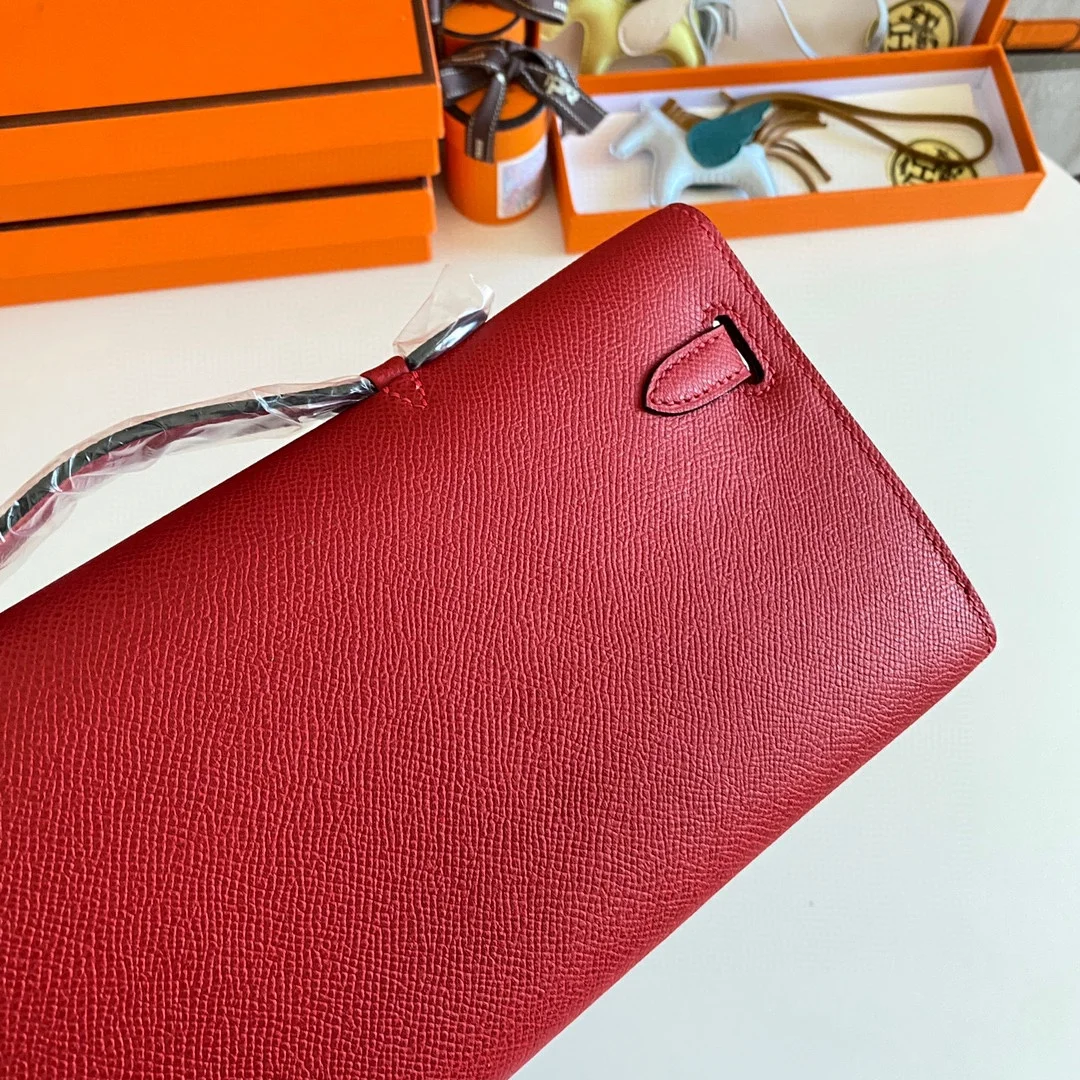 HERMES Top Handle Bags Epsom Leather (Red-Beige) 31CM H00202608091083 - Image 4