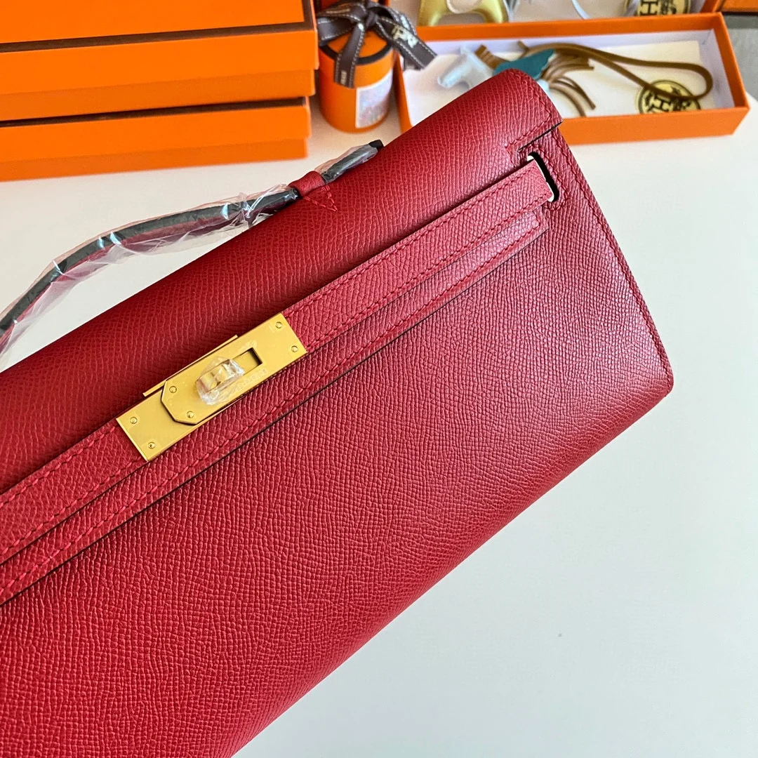 HERMES Top Handle Bags Epsom Leather (Red-Beige) 31CM H00202608091083 - Image 5
