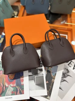 HERMES Top Handle Bags Leather (Brown-Gold) A050202608090083