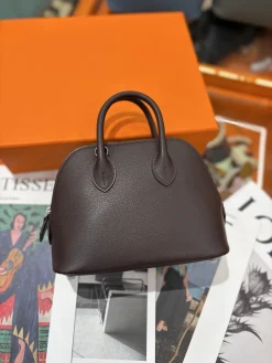 Alternative view of HERMES Top Handle Bags Leather (Brown-Gold) A050202608090083