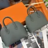 HERMES Top Handle Bags Leather (Gray-Green) One Size A050202608090078