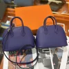 HERMES Top Handle Bags Leather (Purple-Black) One Size A050202608090076