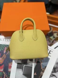 Alternative view of HERMES Top Handle Bags Leather (Yellow) One Size A050202608090081