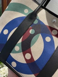 Alternative view of HERMES Totes Bags Canvas Togo Leather (Beige-Black-Blue-Green-Red) 36CM A000202608090061
