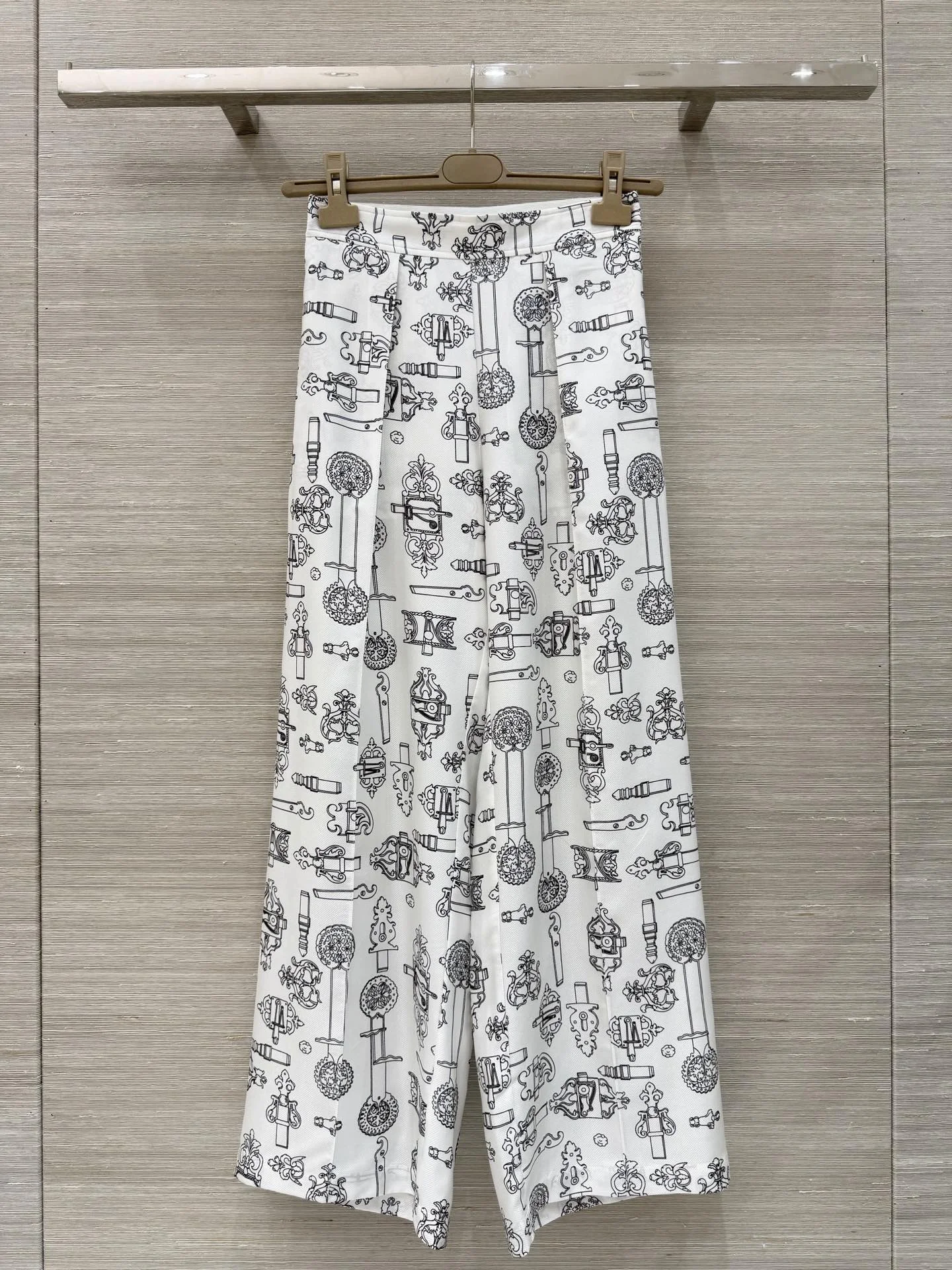 HERMES Trousers Silk S-M-L D25202608041121