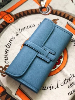 HERMES Wallet Bags Epsom Leather (Blue) 29X0X0CM H00202608091135