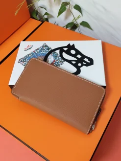 Alternative view of HERMES Wallet Bags Epsom Leather (Brown-White) 20X11CM C80202608091012
