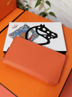 HERMES Wallet Bags Epsom Leather (Orange) 20X11 C80202608091014