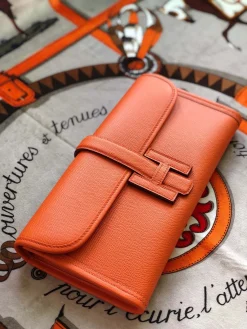 HERMES Wallet Bags Epsom Leather (Orange) 29X0X0CM H00202608091131