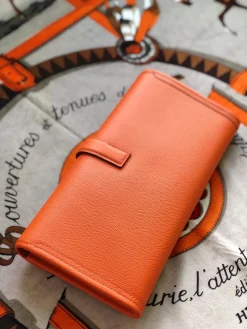 Alternative view of HERMES Wallet Bags Epsom Leather (Orange) 29X0X0CM H00202608091131