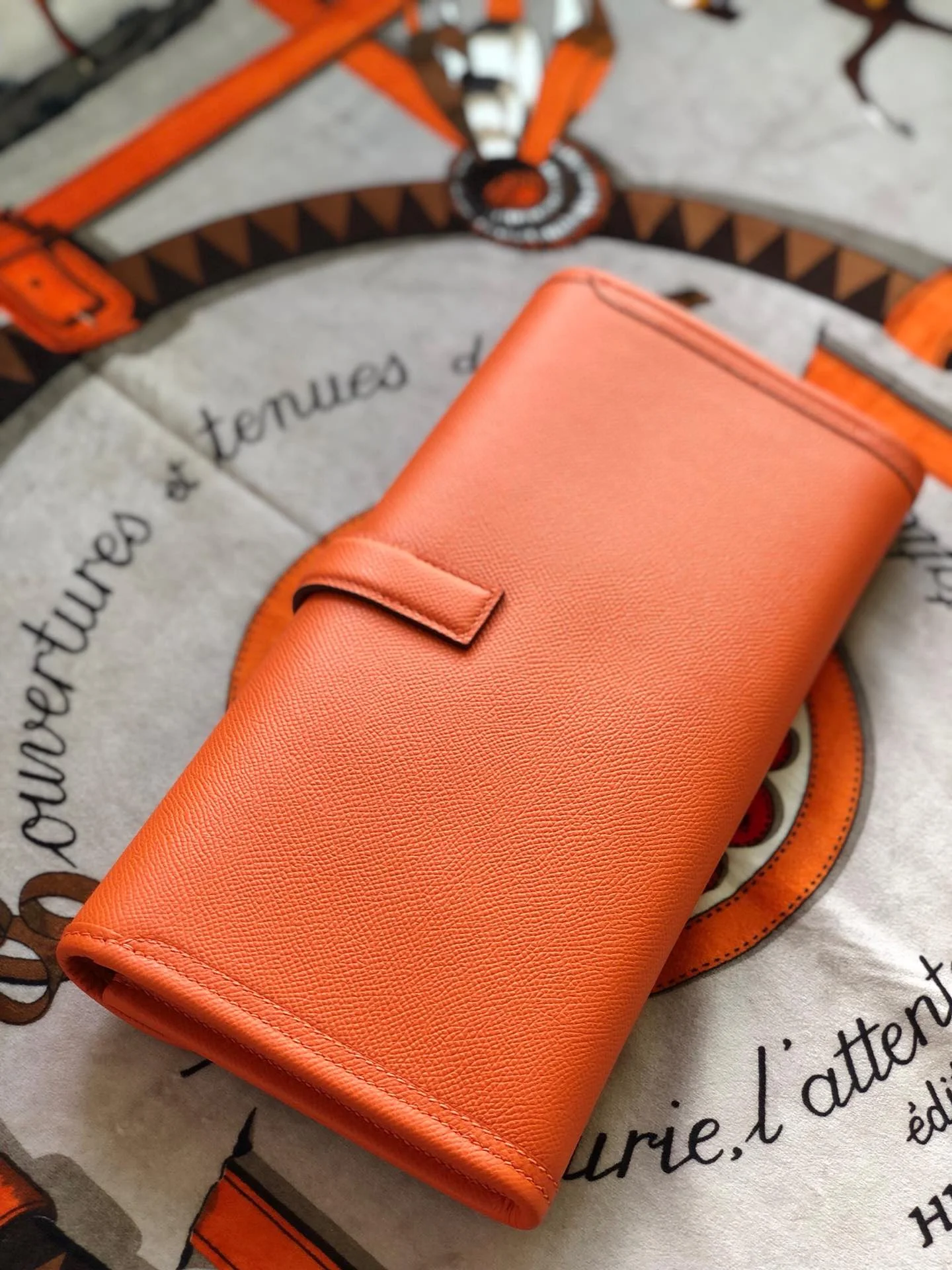 HERMES Wallet Bags Epsom Leather (Orange) 29X0X0CM H00202608091131 - Image 2