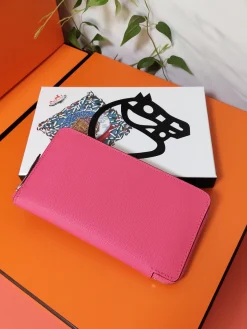 HERMES Wallet Bags Epsom Leather (Pink) 20X11CM C80202608091011