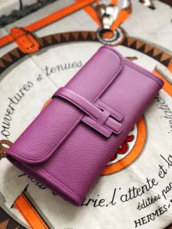HERMES Wallet Bags Epsom Leather (Purple) 29X0X0CM H00202608091133