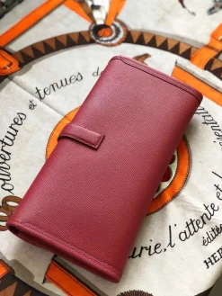 Alternative view of HERMES Wallet Bags Epsom Leather (Rose-Gold) One Size H00202608091137