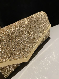 Alternative view of JIMMY CHOO Clutches Bags Crystal Leather (Gold) 22X12X3CM G20202608100233
