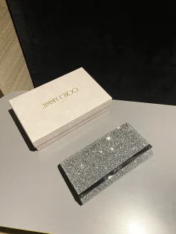 JIMMY CHOO Clutches Bags Crystal Leather (Silver) 22X12X3CM G20202608100230