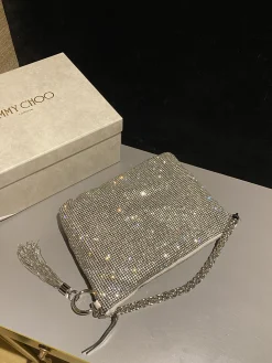 Alternative view of JIMMY CHOO Clutches Bags Crystal Mesh (Silver) 26X20X3CM I00202608100215