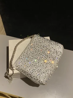 Alternative view of JIMMY CHOO Clutches Bags Satin Crystal (Silver-White) 26X20X3CM H50202608100210