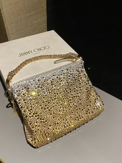 Alternative view of JIMMY CHOO Clutches Bags Satin (Gold-Silver) 26X20X3CM H50202608100206