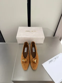 Alternative view of JIMMY CHOO Flats Suede Leather EU35 36 37 38 39 40 41 42 B90202608032763