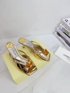 JIMMY CHOO Mules Metallic Patent Leather EU35-39 C00202608031634
