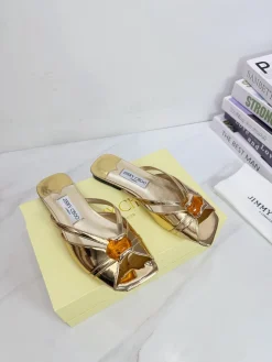 JIMMY CHOO Mules Metallic Patent Leather EU35-39 C00202608031637