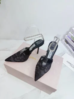Alternative view of JIMMY CHOO Mules Silk & Leather EU35-39 B80202608032502