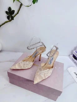 Alternative view of JIMMY CHOO Mules Silk Mesh & Lambskin EU35-39 B80202608032498