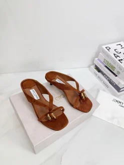 JIMMY CHOO Mules Suede Leather EU35-39 B71202608032522