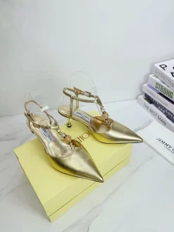 JIMMY CHOO Sandals Metallic Lambskin EU35-39 C00202608032486