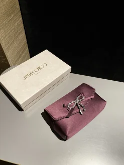 JIMMY CHOO Shoulder Bags Satin (Purple-Silver) 19X12X7CM G00202608100235