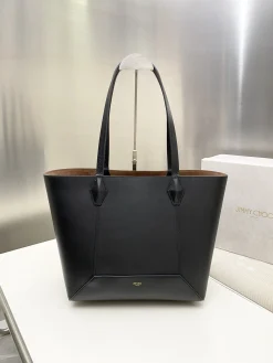 JIMMY CHOO Totes Bags Calf Leather (Black-Brown) 30X28X14CM A030202608100217