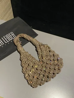 JUDITH LEIBER Clutches Bags Satin Crystal (Gold) 19X30CM G80202608100202